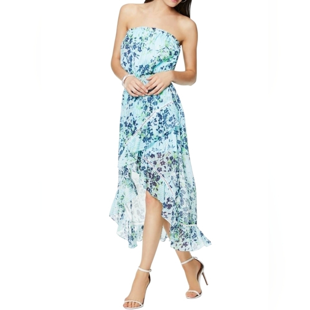 NWT Ramy Brook Manon Silk Sleeveless High-Low Silk Ruffle Dress - Large - Picture 3 of 12